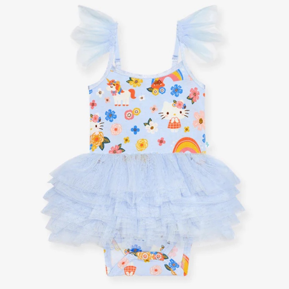 Posh Peanut Blue Spaghetti Strap Tulle Bodysuit Hello Kitty
NWT 18-24 Months